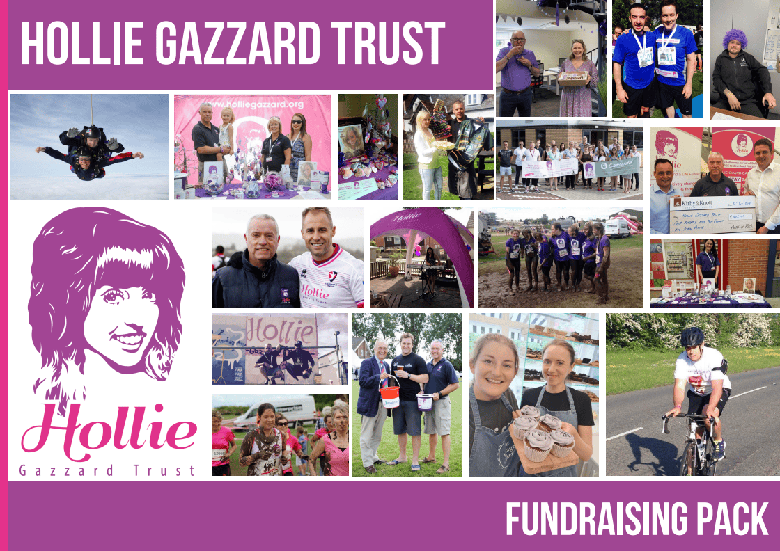 HGT Fundraising Pack front page Hollie Gazzard Trust Fundraising Pack